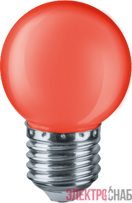Лампа светодиодная 71 827 NLL-G45-1-230-R-E27 1Вт шар E27 176-264В красн. Navigator 71827