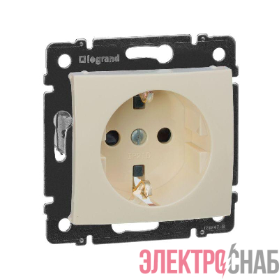 Розетка 1-м СП Valena 16А IP21 230/250В 2P+E с заземл. защ. шторки на винтах механизм сл. кость IEK 774321
