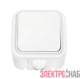Переключатель проходной 1-кл. ОП 10А IP44 бел. Bylectrica А6/2 10-872