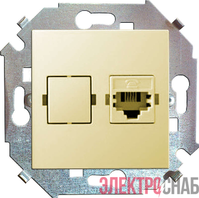 Розетка компьютерная СП Simon 15 RJ45 кат.5E Systimax механизм сл. кость Simon 1591598-031