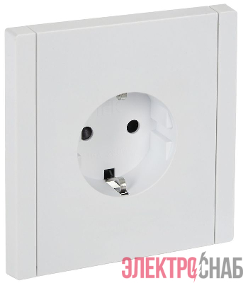 Розетка СП FORTE&PIANO FP213 16А с заземл. защ. шторки безвинт. крепл. бел. IEK FP-R14-16-1-K01