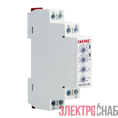 Реле контроля тока тип DRC 1.6-16А конфигурация контакта 1CO 24-240 AC/DC DKC DRC-C16-1-240