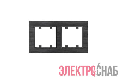 Рамка 2-м Karea LINE STAR дым. металлик Makel 86050702