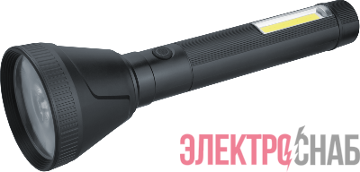 Фонарь светодиодный ручной 95 741 NPT-CP32-ACCU пласт. 1LED 10Вт+1COB 2Вт Li-Ion 3А.ч 4реж NAVIGATOR 95741