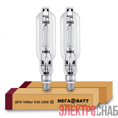 Лампа газоразрядная металлогалогенная ДРИ 1000 220/4000К E40 (12) МЕГАВАТТ 03109
