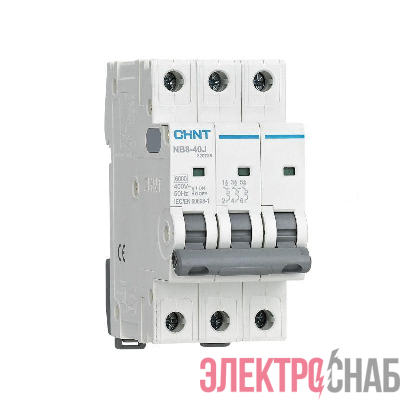 Выключатель автоматический 3п 20А 6кА NB8-40J х-ка C (R) CHINT 320723