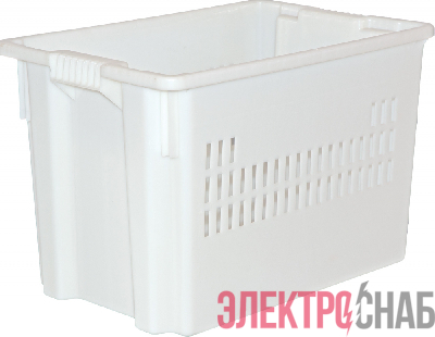 Ящик 600х400х400 мороз. дно сплошное, стенки перфорированные  натуральный 606 606