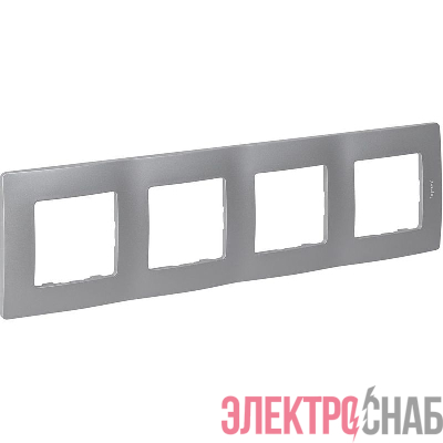 Рамка 4-м Etika алюм. IEK 672554