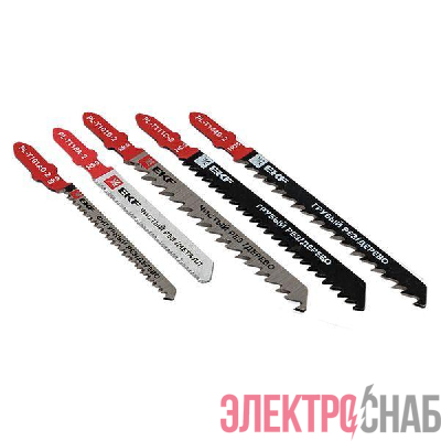Набор пилок для электролобзика Universal (дерево металл) (SK5+HSS) 5шт Expert EKF npl-set-5