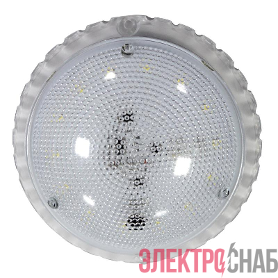 Светильник светодиодный СПЕЦСВЕТ 03-007-401 "ЖКХ-LED" 7Вт 6500К IP50 840лм ф133 с датчиком (инд. упак.) Элетех 1030450337