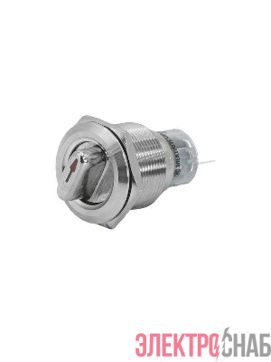 Переключатель GQ22-L-11X/21/S IP65 1НО+1НЗ на 2 положения с фиксацией I-II d22мм метал. Электротехник ET259208