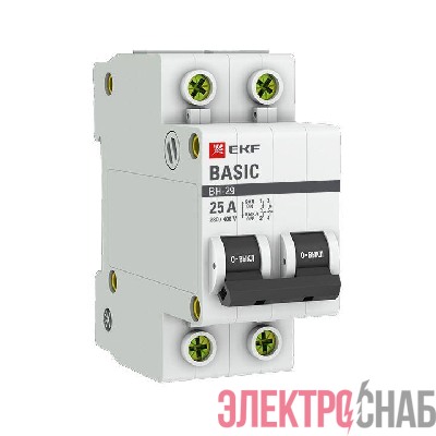 Выключатель нагрузки 2п 25А ВН-29 Basic EKF SL29-2-25-bas
