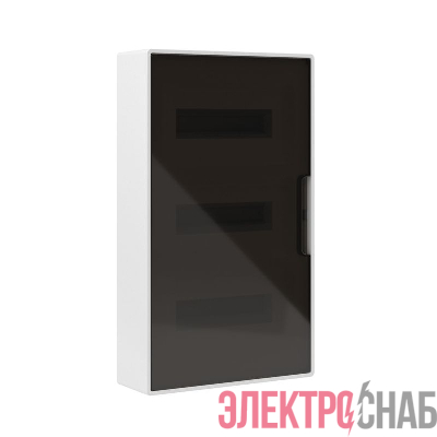 Щиток настенный Фрейм (FRAME) ЩРн-п-36 36мод. IP41 с тонированной дверцей с шинами PEN 2шт 8 отверст. + 2шт 10 отверст. бел. DKC F36W1WD