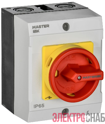 Переключатель кулачковый 40А (сх. 10) в боксе закрытая рукоятка авар. IEK MI-CS22-040-010