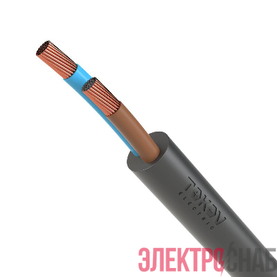 Провод TOKOV ELECTRIC ПВС 2х1 380В Ч (бухта) (м) 1945479