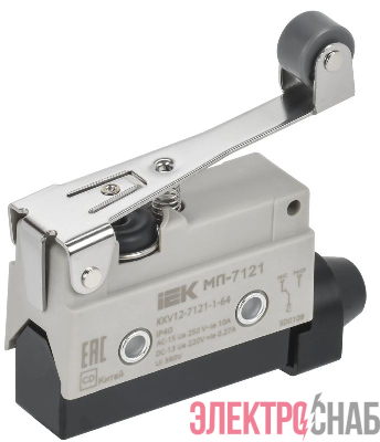 Микропереключатель концевой МП-7121 рычаг с рол. IP40 IEK KKV12-7121-1-64