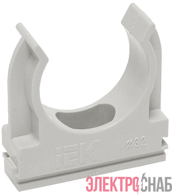 Держатель для труб (клипса) CF20 с защелкой ELASTA IEK CTA10D-CF20-K41-100