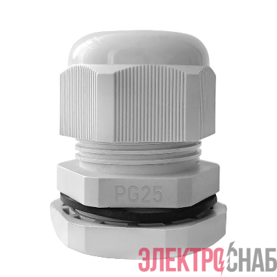 Ввод кабельный (сальник) PG-25 IP68 сер. TOKOV ELECTRIC TKE-PG-25-G