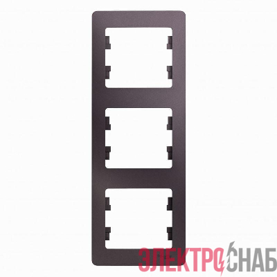 Рамка 3-м Glossa вертикал. сиренев. туман SE GSL001407