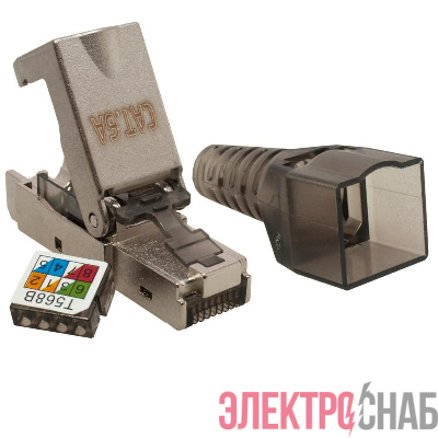 Коннектор 8P8C STP кат.6A RJ-45 безынструментальный (DIY) SUPRLAN 10-0240-1