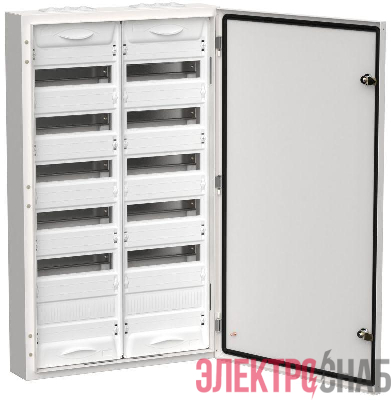 Корпус металлический ЩРн-144 (2х72) 960х570х140 IP54 бел. (одна дверь) TITAN 5 IEK TI5-50-N-2X072-54
