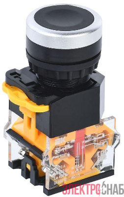 Кнопка D8-11 d22мм 1НО+1НЗ черн. IEK BBT30-11-3-22-K02