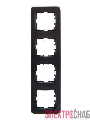 Рамка 4-м ASTI вертикал. черн. бархат LEZARD 7081-4200-154