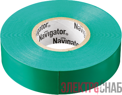 Изолента ПВХ 15мм (рул.20м) зел. NIT-B15-20/G Navigator 71106