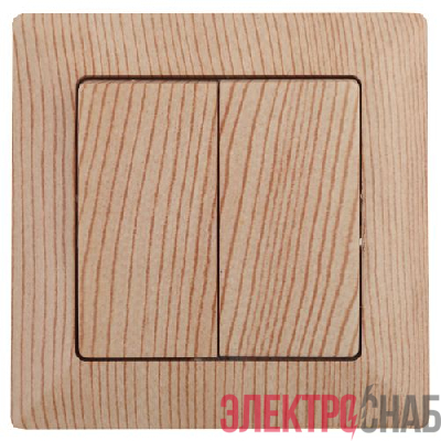 Выключатель 2-кл. СП Solo 4-104-11 10А IP20 250В сосна Intro Б0053592