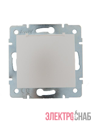 Розетка 1-м СП Karina с заземл. с крышкой термопласт механизм жемчуж./бел. перламутр. LEZARD 707-3088-123B