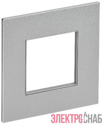 Рамка 1-м SKANDY SK-F31S металл серебр. IEK SK-M12-M-K23