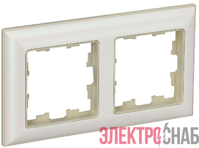 Рамка 2-м BRITE РУ-2-Бр беж./жемчуж. IEK BR-M22-12-1-K10