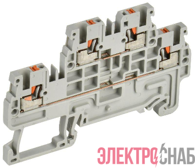 Колодка клеммная CP-ML 2 ур. 1.5кв.мм сер. IEK YCT23-00-2-K03-001