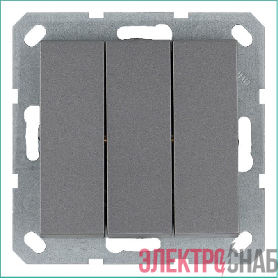 Выключатель 3-кл. 10А IP20 механизм алюм. Jasmart G3031S