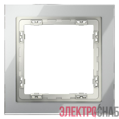 Рамка 1-м S70 стеклян. сталь Voltum VLS110105