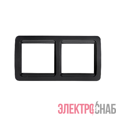 Рамка 2-м горизонтальная CLASSICO 2302HB черн. IN HOME 4690612061139