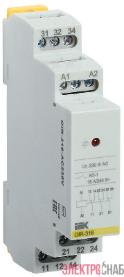 Реле промежуточное OIR 3 конт. (16А) 230В AC IEK OIR-316-AC230V