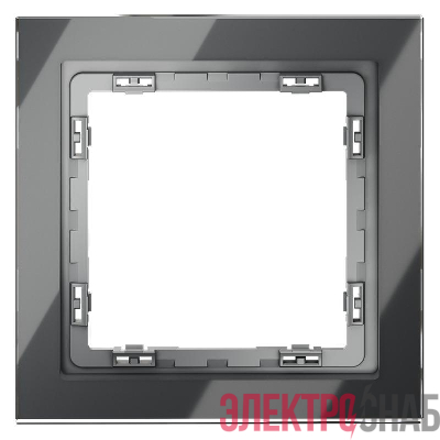Рамка 1-м S70 стеклян. графит Voltum VLS110107