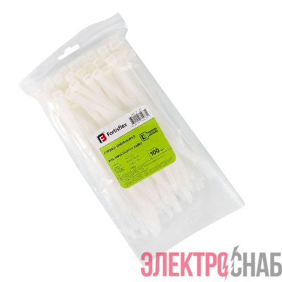 Хомут нейлоновый КСС MULTILOCK 8х200 бел. (уп.100шт) Fortisflex 102311