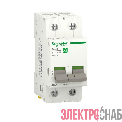 Выключатель нагрузки 2п 40А Resi9 (мод. рубильник) SchE R9PS240