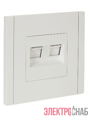 Розетка компьютерная 2-м RJ45 кат.6 FORTE&PIANO FP234 бел. IEK FP-K20-2-K01