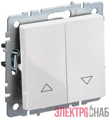 Выключатель жалюзи СП BRITE ВС10-1-5-БрБ 10А механизм бел. IEK BR-V15-0-10-K01
