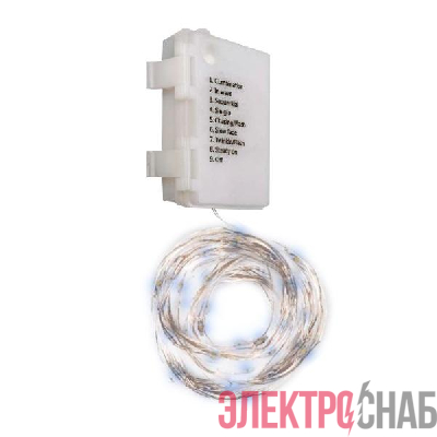 Гирлянда DC-G03-120W 120microLED 12.1м 8реж. 3xAA (не в компл.) бел. ФАZА 5047839