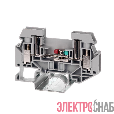 Клемма измерительная винтовой зажим 2 точки подключения 6кв.мм сер. DKC TUR-6-RTK-S