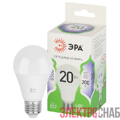 Лампа светодиодная GREEN LINE A60-20W-865-E27 GL 20Вт груша 6500К свет холод. E27 Эра Б0067102