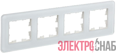 Рамка 4-м BRITE РУ-4-2-Бр стекло бел. RE IEK BR-M42-G-41-K01