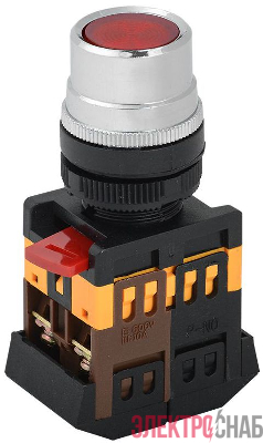 Кнопка ABLF-22 d22мм 1з+1р 240В неон красн. IEK BBT10-ABLF-K04