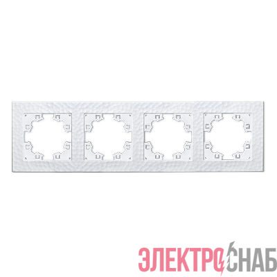 Рамка 4-м Афина фактурная универс. бел.Universal A10046