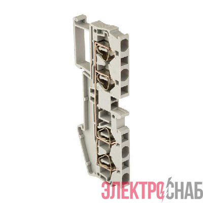 Колодка клеммная ST-2.5 28А 4 вывода пружинная сер. EKF plc-jxb-st-2.5-4
