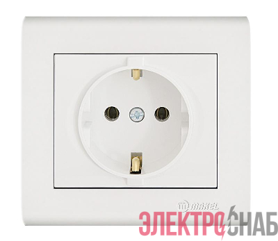 Розетка Manolya с заземл. бел. Makel 41001028